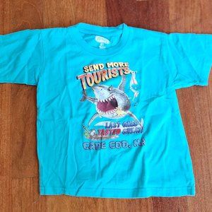 Wings "Send More Tourists" Cape Cod Shark T-Shirt Size 6T